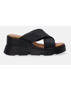 VENEZIA Papuci cu talpa wedge captusiti cu piele