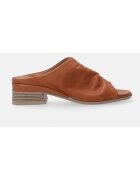 VENEZIA Papuci de piele cu aspect drapat