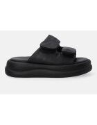 VENEZIA Papuci din piele cu barete cu velcro