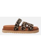 VENEZIA Papuci din piele cu model leopard
