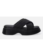 VENEZIA Papuci din piele cu talpa demi-wedge