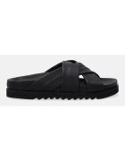 VENEZIA Papuci din piele cu talpa flatform