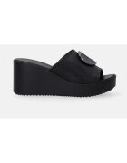 VENEZIA Papuci din piele cu talpa wedge