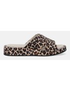 VENEZIA Papuci din piele naturala cu animal print