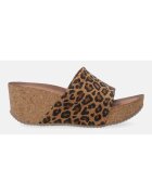 VENEZIA Papuci din piele nubuc cu animal print