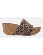 VENEZIA Papuci din piele nubuc cu talpa wedge