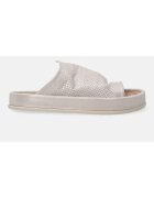 VENEZIA Papuci flatform din piele cu design perforat