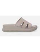 VENEZIA Papuci uni cu talpa wedge din piele naturala