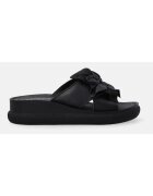 VENEZIA Papuci wedge cu aplicatie florala