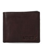 VENEZIA Portofel barbati - piele naturala - maro - 11x9.5x2.5cm