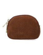 VENEZIA Portofel dama maro - piele intoarsa - 10x13cm