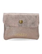 VENEZIA Portofel din piele naturala cu buzunar interior cu fermoar
