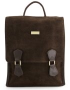 VENEZIA Rucsac dama - piele intoarsa - maro - 33x29x9cm