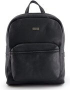 VENEZIA Rucsac dama piele naturala - 33x27x11cm - 3 buzunare interioare - 1 buzunar exterior - Negru