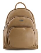 VENEZIA Rucsac dama - piele naturala - 33x27x12cm - 4 buzunare externe - 2 buzunare interne - Maro