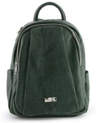 VENEZIA Rucsac dama piele naturala 34x24x11cm - 5 buzunare - curea max 90cm - Verde