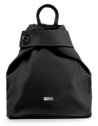 VENEZIA Rucsac dama piele naturala - negru - 33x26x12cm - 3 buzunare interioare - 1 buzunar exterior