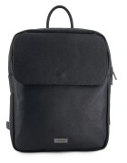 VENEZIA Rucsac din piele cu buzunar frontal cu clapa