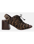 VENEZIA SANDALE ANIMAL PRINT DIN PIELE INTOARSA