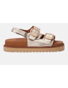 VENEZIA Sandale de piele cu doua barete si catarame