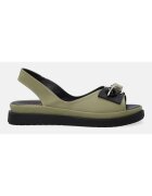 VENEZIA Sandale de piele cu platforma si element decorativ