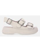 VENEZIA Sandale demi wedge uni din piele