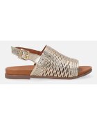 VENEZIA Sandale din piele cu aspect metalic
