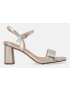 VENEZIA Sandale din piele cu aspect metalic