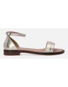 VENEZIA Sandale din piele cu aspect metalizat