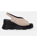 VENEZIA Sandale din piele cu talpa wedge si bareta elastica
