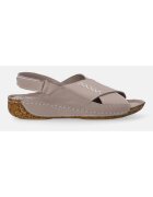 VENEZIA Sandale din piele cu talpa wedge si inchidere velcro