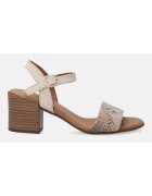 VENEZIA Sandale din piele nabuc cu model piele de reptila
