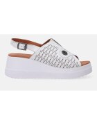 VENEZIA Sandale din piele wedge cu catarama