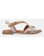 VENEZIA Sandale uni din piele cu barete multiple