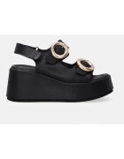 VENEZIA Sandale wedge din piele