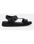 VENEZIA Sandale wedge din piele cu catarama