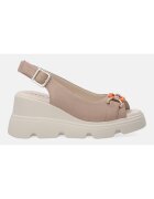 VENEZIA Sandale wedge din piele cu decupaj