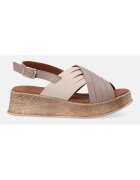 VENEZIA Sandale wedge din piele cuu catarama