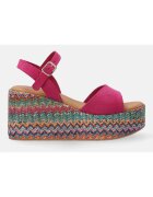 VENEZIA Sandale wedge din piele intoarsa