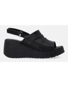 VENEZIA Sandale wedge din piele naturala cu velcro