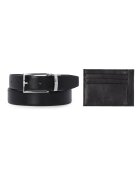 VENEZIA Set de curea din piele si portcard -