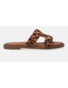VENEZIA Slapi din piele cu animal print