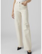 Vero Moda Blugi ampli cu talie inalta - Crem