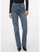 Vero Moda Blugi drepti cu talie inalta - Albastru inchis