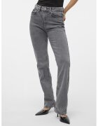 Vero Moda Blugi drepti cu talie inalta - Gri inchis