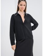 Vero Moda Bluza cu decolteu in V - Negru