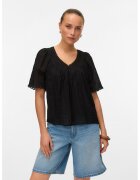 Vero Moda Bluza cu decolteu in V si maneci scurte