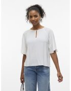 Vero Moda Bluza cu decupaj keyhole - Alb optic