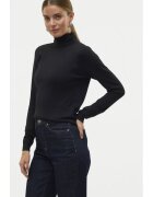 Vero Moda Bluza cu gat Iris 10320450 Negru Slim Fit - Viscoza