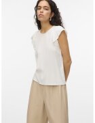 Vero Moda Bluza cu maneci fluture Bella - Alb